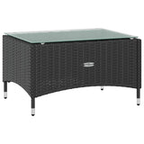 8 Piece Garden Lounge Set with Cushions Poly Rattan Black - Extra Image