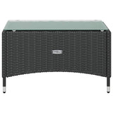 8 Piece Garden Lounge Set with Cushions Poly Rattan Black - Extra Image