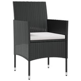16 Piece Garden Lounge Set with Cushions Poly Rattan Black - Rear View
