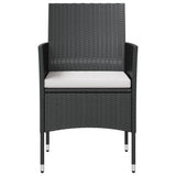 16 Piece Garden Lounge Set with Cushions Poly Rattan Black - Close-Up Angle