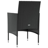 16 Piece Garden Lounge Set with Cushions Poly Rattan Black - Low Angle