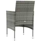 8 Piece Garden Lounge Set with Cushions Poly Rattan Grey - Low Angle