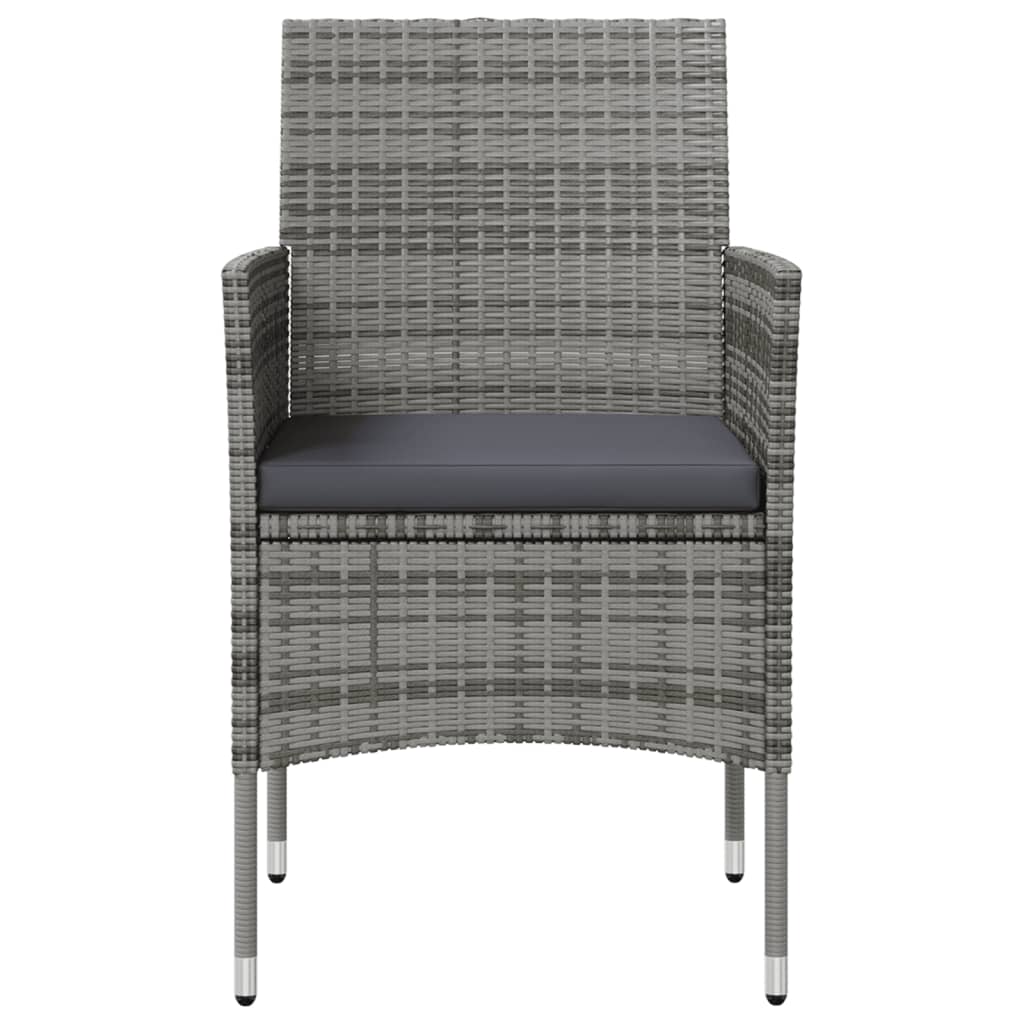 16 Piece Garden Lounge Set with Cushions Poly Rattan Grey