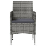16 Piece Garden Lounge Set with Cushions Poly Rattan Grey - Close-Up Angle