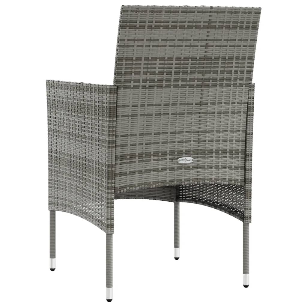 16 Piece Garden Lounge Set with Cushions Poly Rattan Grey