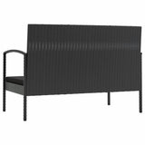 16 Piece Garden Lounge Set with Cushions Poly Rattan Black - 45-Degree Angle