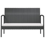 16 Piece Garden Lounge Set with Cushions Poly Rattan Black