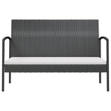 16 Piece Garden Lounge Set with Cushions Poly Rattan Black - Top-Down View