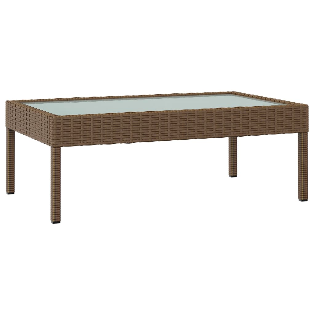 8 Piece Garden Lounge Set with Cushions Poly Rattan Brown