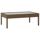 8 Piece Garden Lounge Set with Cushions Poly Rattan Brown - Extra Image
