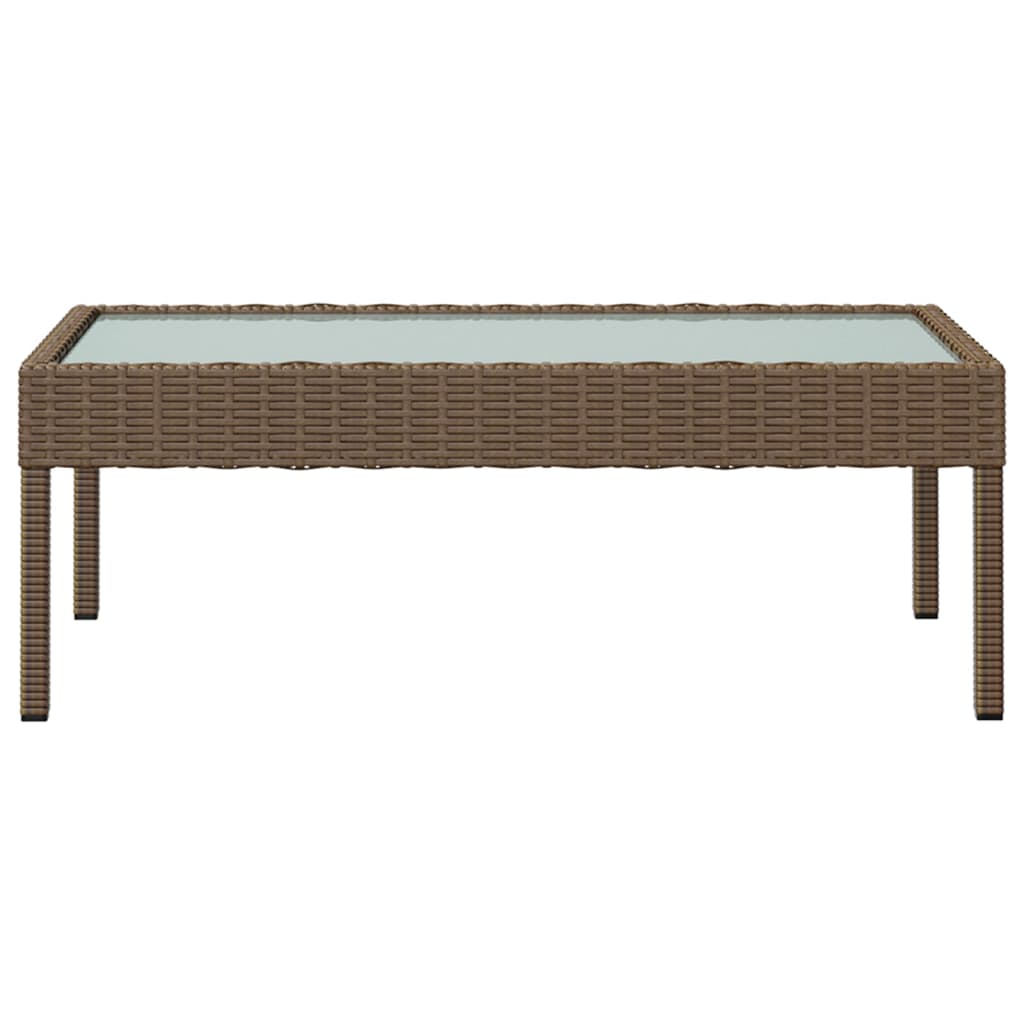 8 Piece Garden Lounge Set with Cushions Poly Rattan Brown