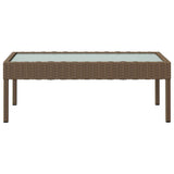 8 Piece Garden Lounge Set with Cushions Poly Rattan Brown