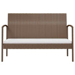 16 Piece Garden Lounge Set with Cushions Poly Rattan Brown