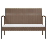 16 Piece Garden Lounge Set with Cushions Poly Rattan Brown - Top-Down View