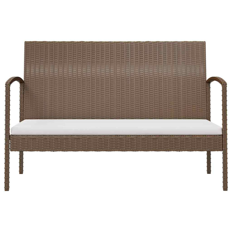 16 Piece Garden Lounge Set with Cushions Poly Rattan Brown
