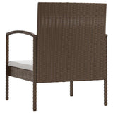 16 Piece Garden Lounge Set with Cushions Poly Rattan Brown