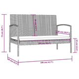 16 Piece Garden Lounge Set with Cushions Poly Rattan Brown