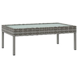 8 Piece Garden Lounge Set with Cushions Poly Rattan Grey - Extra Image