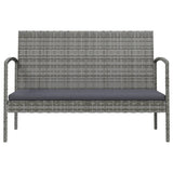 16 Piece Garden Lounge Set with Cushions Poly Rattan Grey - Top-Down View