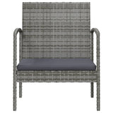 16 Piece Garden Lounge Set with Cushions Poly Rattan Grey