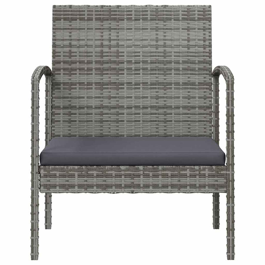 16 Piece Garden Lounge Set with Cushions Poly Rattan Grey