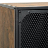 Storage Cabinets 2 pcs Rustic Brown 72x36x82 cm Metal and MDF