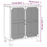 Storage Cabinets 2 pcs Rustic Brown 72x36x82 cm Metal and MDF - Extra Image