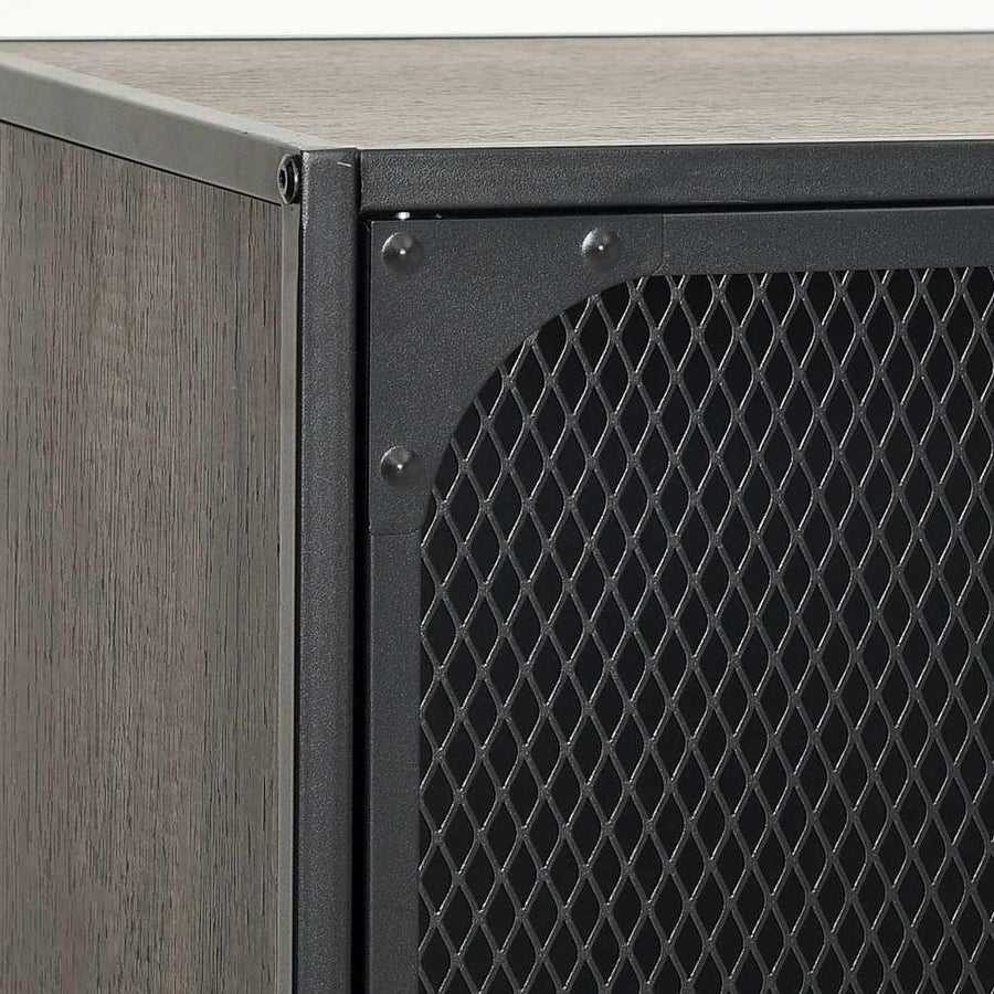 Storage Cabinets 2 pcs Grey 72x36x82 cm Metal and MDF