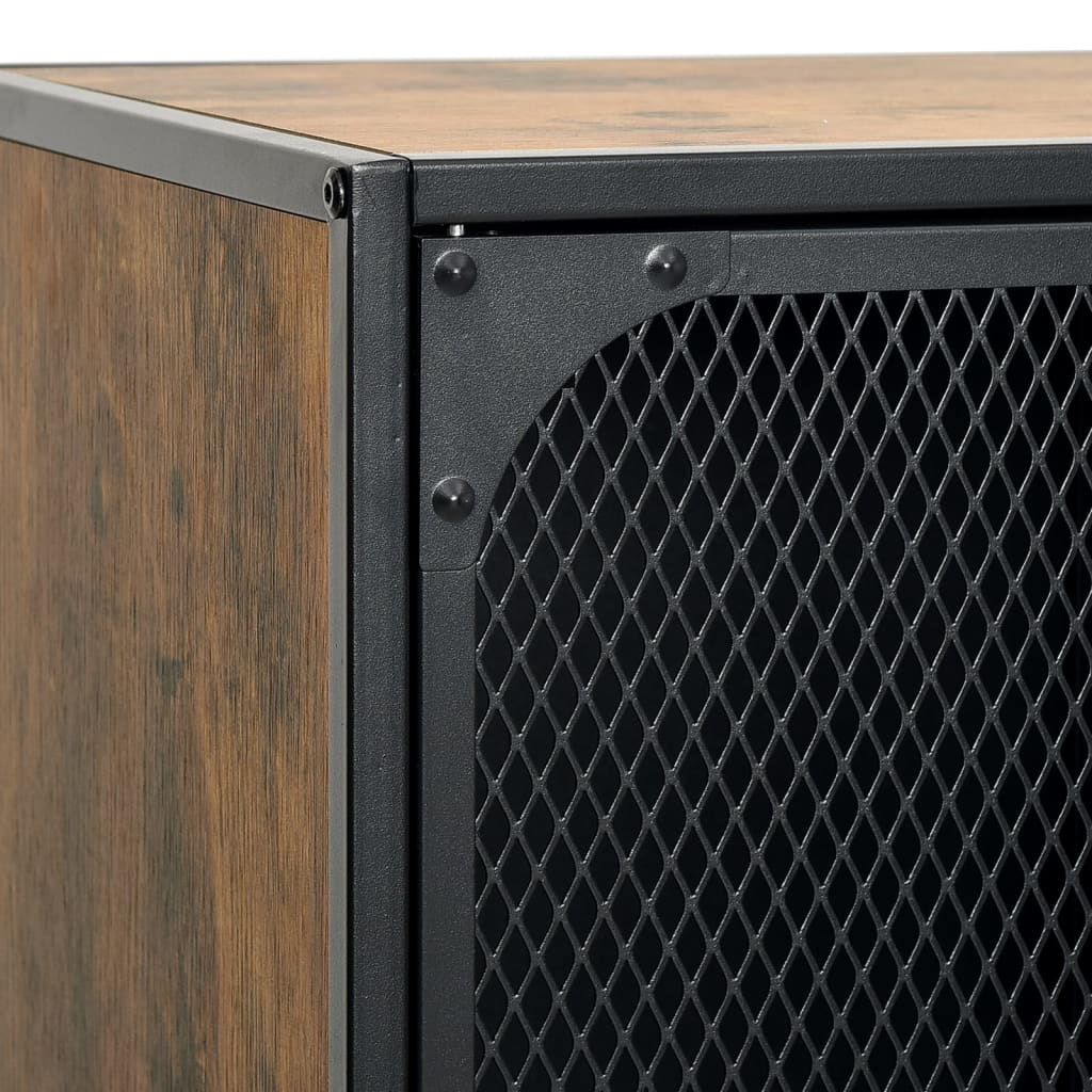 Storage Cabinets 2 pcs Rustic Brown 72x36x82 cm Metal and MDF