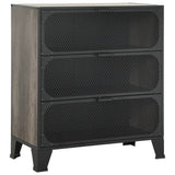 Storage Cabinets 2 pcs Grey 72x36x82 cm Metal and MDF