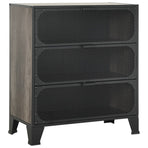 Storage Cabinets 2 pcs Grey 72x36x82 cm Metal and MDF