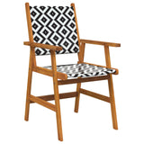 Garden Chairs 8 pcs Solid Acacia Wood - Side View