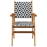 Garden Chairs 8 pcs Solid Acacia Wood - Top-Down View