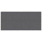 Garden Coffee Table Dark Grey Half Round Poly Rattan