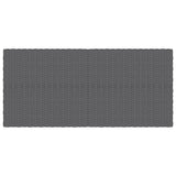 Garden Coffee Table Dark Grey Half Round Poly Rattan - 45-Degree Angle