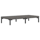 3 Piece Garden Lounge Set Dark Grey Half Round Poly Rattan - Top-Down View