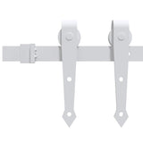 Sliding Door Hardware Kit 200 cm Steel White - Side View
