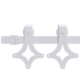 Sliding Door Hardware Kit 183 cm Steel White - Side View