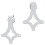 Sliding Door Hardware Kit 200 cm Steel White - 45-Degree Angle