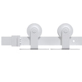 Sliding Door Hardware Kit 183 cm Steel White - Side View
