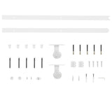 Sliding Door Hardware Kit 183 cm Steel White - Top-Down View
