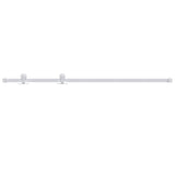 Sliding Door Hardware Kit 200 cm Steel White - Front View