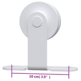 Sliding Door Hardware Kit 200 cm Steel White - Low Angle