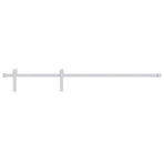 Sliding Door Hardware Kit 183 cm Steel White
