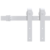 Sliding Door Hardware Kit 183 cm Steel White - Side View