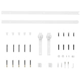 Sliding Door Hardware Kit 183 cm Steel White