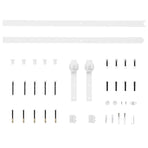 Sliding Door Hardware Kit 183 cm Steel White