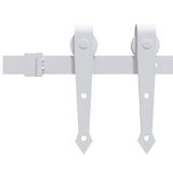 Sliding Door Hardware Kit 183 cm Steel White - Side View