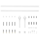 Sliding Door Hardware Kit 183 cm Steel White
