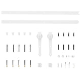 Sliding Door Hardware Kit 183 cm Steel White - Top-Down View
